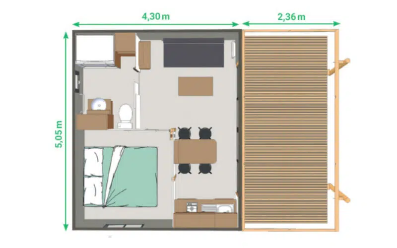 chalet-1-chambre-ile-vierge-plan